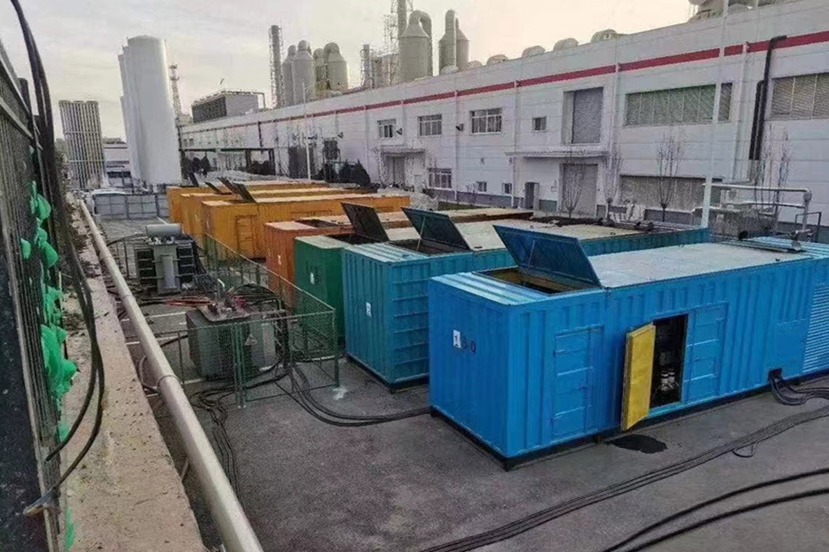 永城发电机租赁施工现场